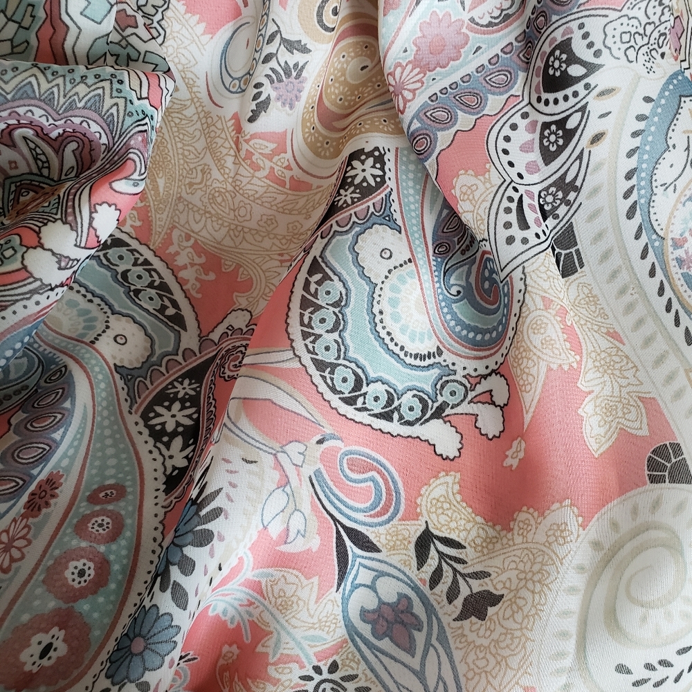 NWT Soieblu Baltic Born Strapless Paisley Print Maxi Dress Pastel Size Large - Picture 4 of 14